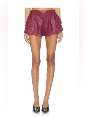 Free People Star Dust Vegan Faux Leather Shorts
